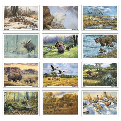 Custom Triumph® Wildlife Art Calendar - Spiral - Month view
