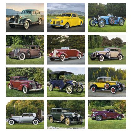 Custom Triumph® Premium Appointment Calendar - Antique Cars Months View 
