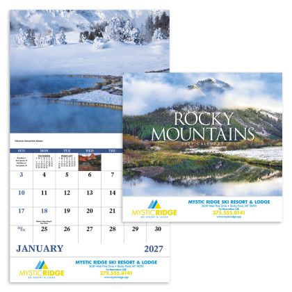 Custom Rocky Mountains - Stapled Calendar