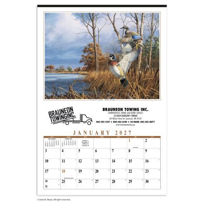Custom Maass Wildfowl Executive Calendar - Calendar view
