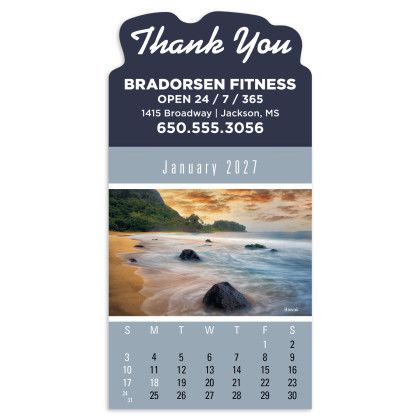 Custom Press-N-Stick Scenic Calendar
