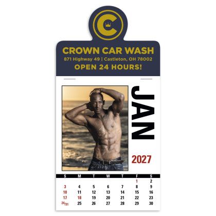 Custom Press-N-Stick Male Call Calendar - Calendar view