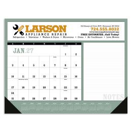 Custom Triumph Notes Desk Pad with Vinyl Corners Calendar Custom Triumph Notes Desk Pad with Vinyl Corners Calendar