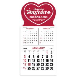 Custom Press-N-Stick 3-Month Vertical Calendar Custom Press-N-Stick 3-Month Vertical Calendar