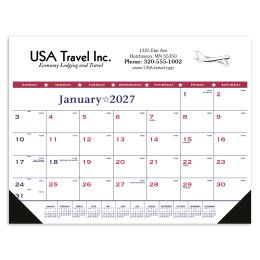 Custom Triumph Patriotic Desk Pad with Vinyl Corners Custom Triumph Patriotic Desk Pad with Vinyl Corners