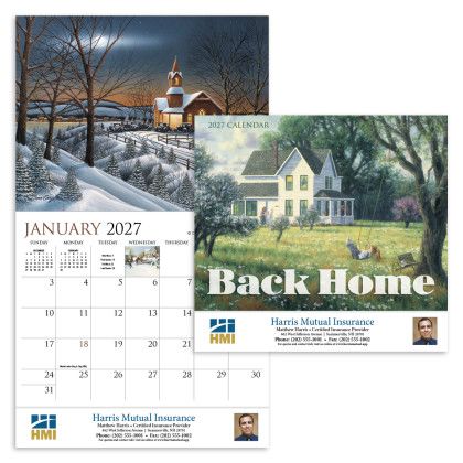 Custom Back Home Appointment Calendar - Stapled
