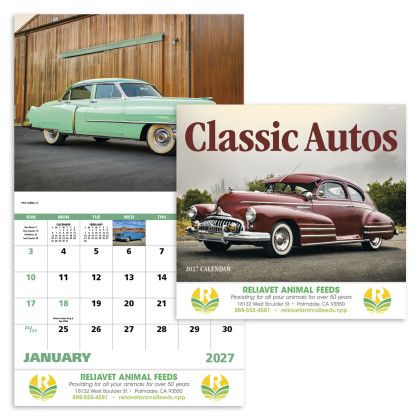 Custom Classic Autos - Stapled Calendar