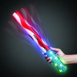 Custom Patriotic 16 Inch LED Lumiton Batons Custom Patriotic 16 Inch LED Lumiton Batons