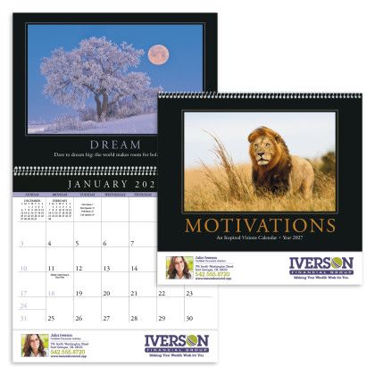 Custom Triumph® Premium Appointment Calendar - Motivations - Front view