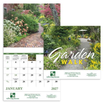 Custom Garden Walk - Staped Calendar Calendar