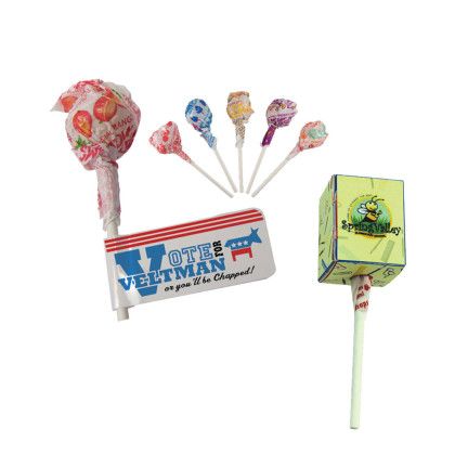 Custom Dum Dum with Flag or 4 Color Process Box 