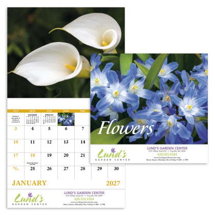 Custom Flowers - Staped Calendar