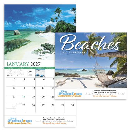 Custom Beaches Appointment Calendar - Stapled