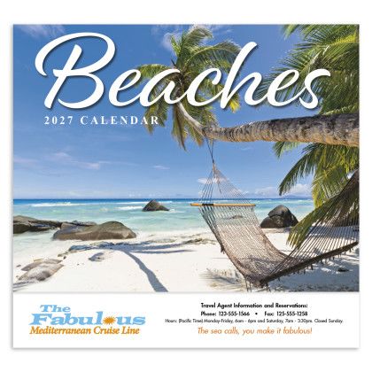 Custom Beaches Appointment Calendar - Stapled - Front