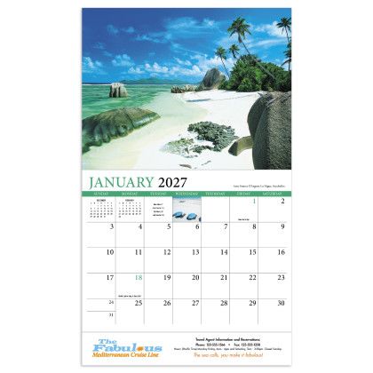 Custom Beaches Appointment Calendar - Stapled - Calendar view