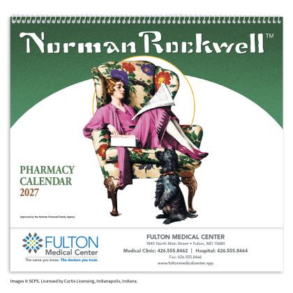 Custom Rockwell Pharmacy Special Markets Calendar - Front view