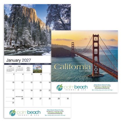 Custom California Appointment Calendar - Stapled