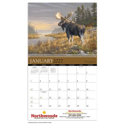 Custom Triumph® Premium Appointment Calendar - Wildlife Art: Hautman Brothers - Calendar view