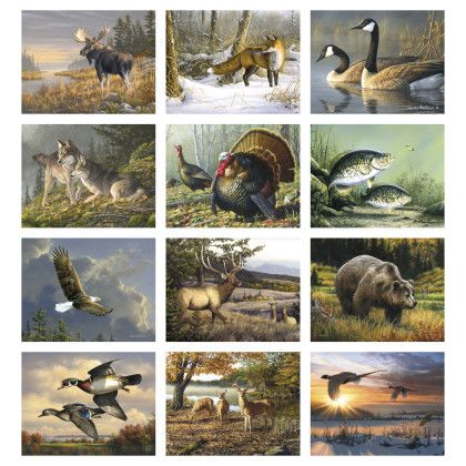 Custom Triumph® Premium Appointment Calendar - Wildlife Art: Hautman Brothers - Month view
