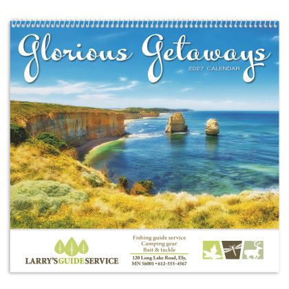 Custom Glorious Getaways - Spiral Calendar - Front view