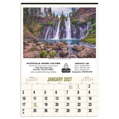 Custom Scenic America Executive - White Ad Calendar - Calendar view