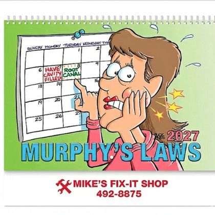 USA Made Murphy's Law Spiral Wall Calendar
