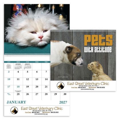 Custom Pets with Attitude Calendar - Spiral