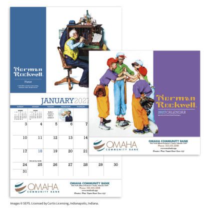 Custom Norman Rockwell Appointment Calendar - Stapled