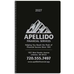 Custom Triumph® Classic Weekly Desk Planner - FREE SET-UP - Black 