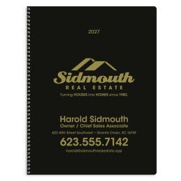 Custom Triumph® Classic Weekly Planner - FREE SET-UP - Standard Leatherette Black 