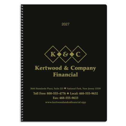 Custom Triumph® Weekly Time Manager - FREE SET-UP - Black 