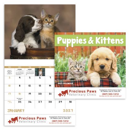 Custom Economy Appointment Calendar - Puppies & Kittens