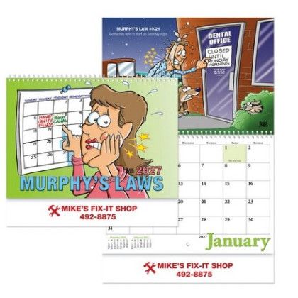 USA Made Murphy's Law Spiral Wall Calendar
