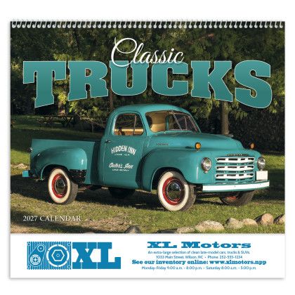 Custom Classic Trucks Appointment Calendar - Spiral - Front view Custom Classic Trucks Appointment Calendar - Spiral - Front view