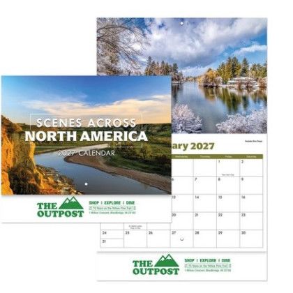 Scenes of America Stitched Wall Calendar