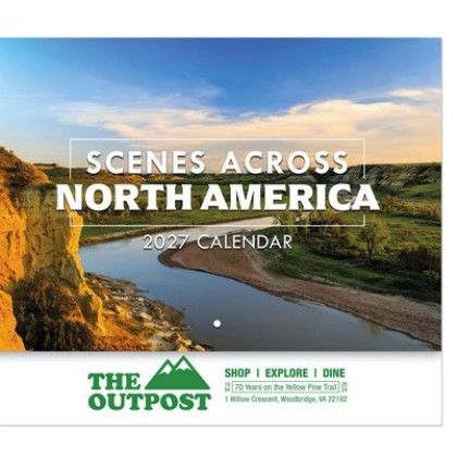 Scenes of America Stitched Wall Calendar