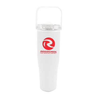Custom 30 oz. Recycled Tumbler with Handle Lid - White 