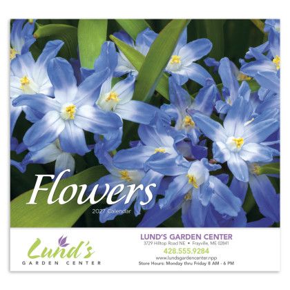 Custom Flowers - Staped Calendar - Front view