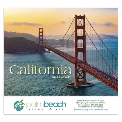 Custom California Appointment Calendar - Stapled - Front