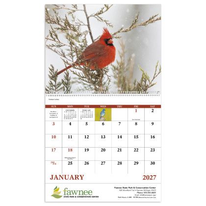 Custom Birds of North America - Spiral Calendar view