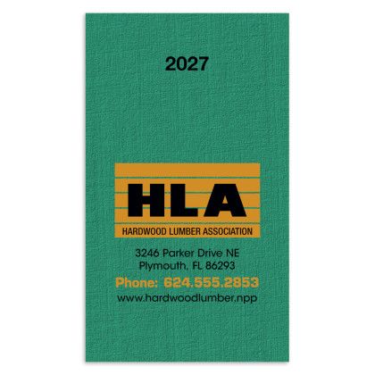 Custom Good Value Monthly Pocket Planner - Emerald Green 