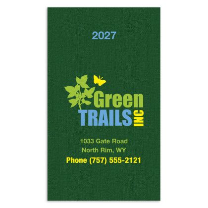 Custom Good Value Monthly Pocket Planner - Green 