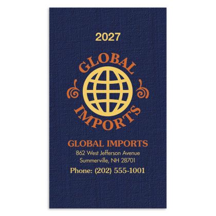 Custom Good Value Monthly Pocket Planner - Navy 