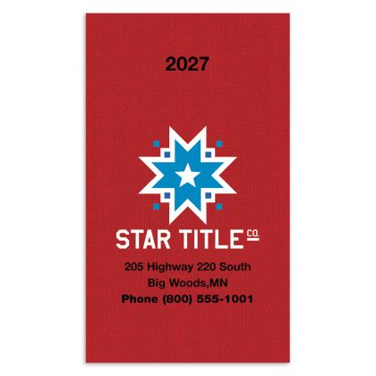 Custom Good Value Monthly Pocket Planner - Red