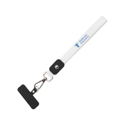 Custom Rollerball Wristlet Phone Holder - White 
