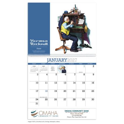 Custom Norman Rockwell Appointment Calendar - Spiral - Calendar view