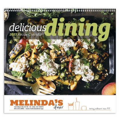 Custom Delicious Dining - Spiral Calendar - Front view