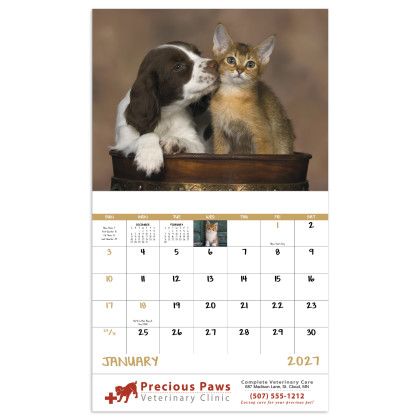 Custom Economy Appointment Calendar - Puppies & Kittens - Calendar view