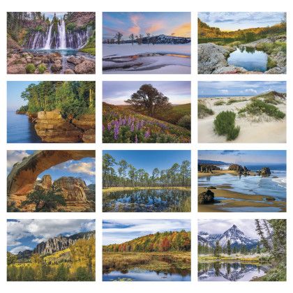 Custom Our Beautiful America Executive Calendar - Month view