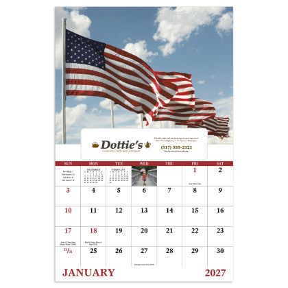 Custom Celebrate America - Window - Calendar view